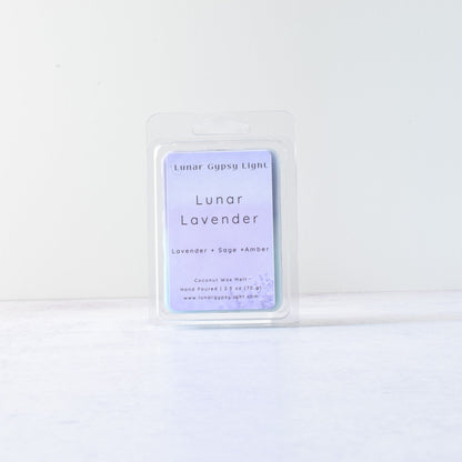 Lunar Lavender Wax Melt on a white background